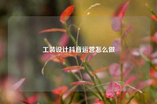 工装设计抖音运营怎么做