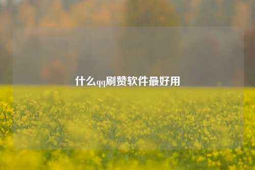 什么qq刷赞软件最好用