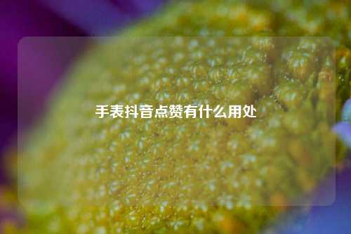 手表抖音点赞有什么用处